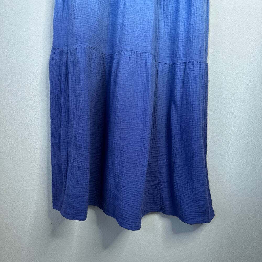 MARINE LAYER Corinne Sleeveless Double Cotton Maxi Dress Navy Dip Dye Small 2024 - Picture 7 of 10